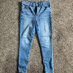 American Eagle Outfitters Women's Light Blue Super High Rise Jegging Jeans